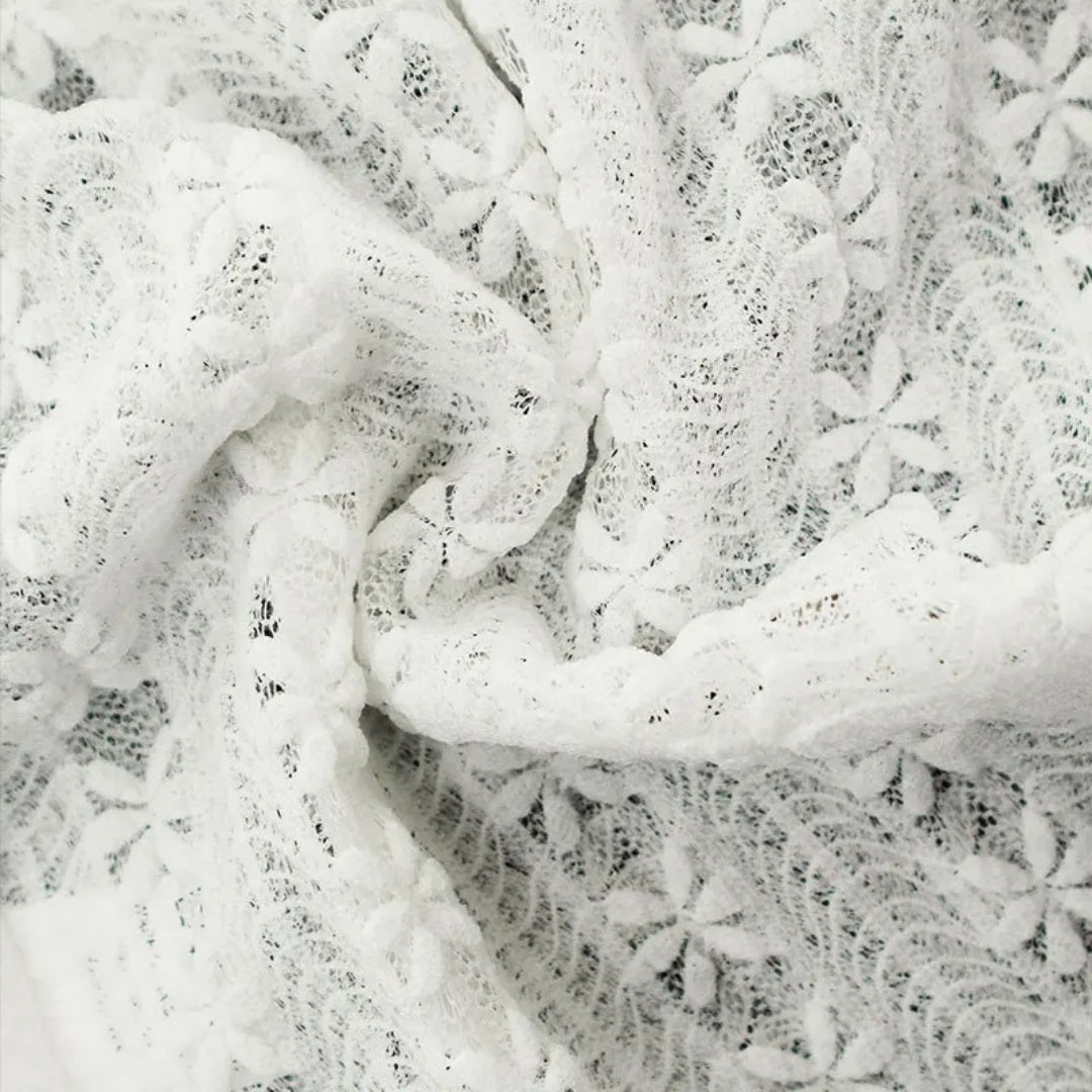 Lace Wrap Top – White Long Sleeve – Feminine Date Night Style