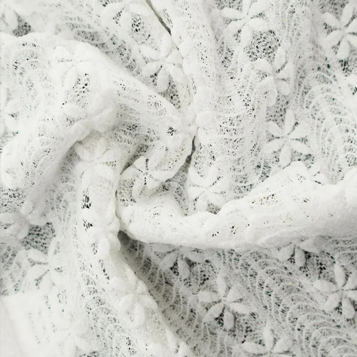 Lace Wrap Top – White Long Sleeve – Feminine Date Night Style
