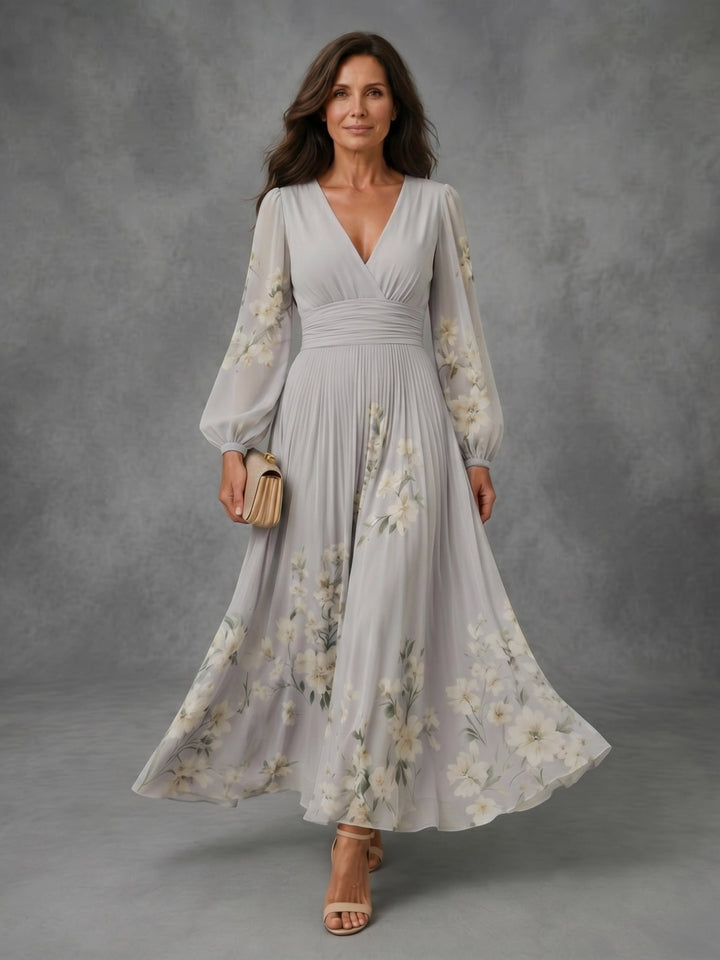 Florence - Floral Chiffon Dress