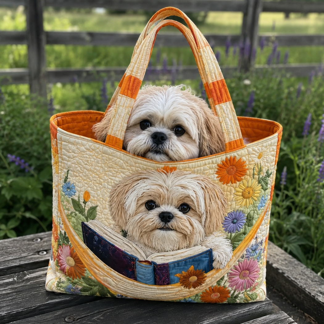 Shih Tzu Quilted Tote