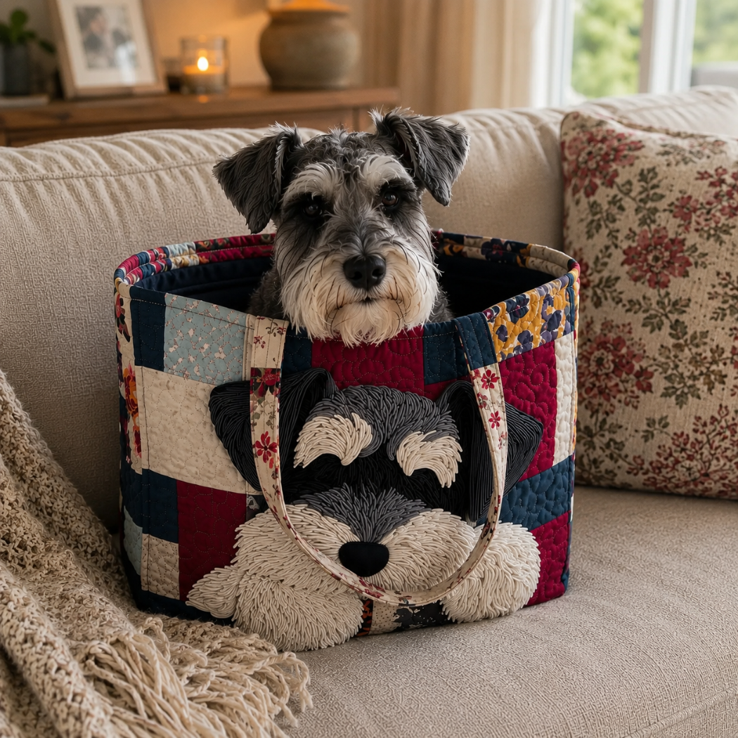 Schnauzer Quilted Tote
