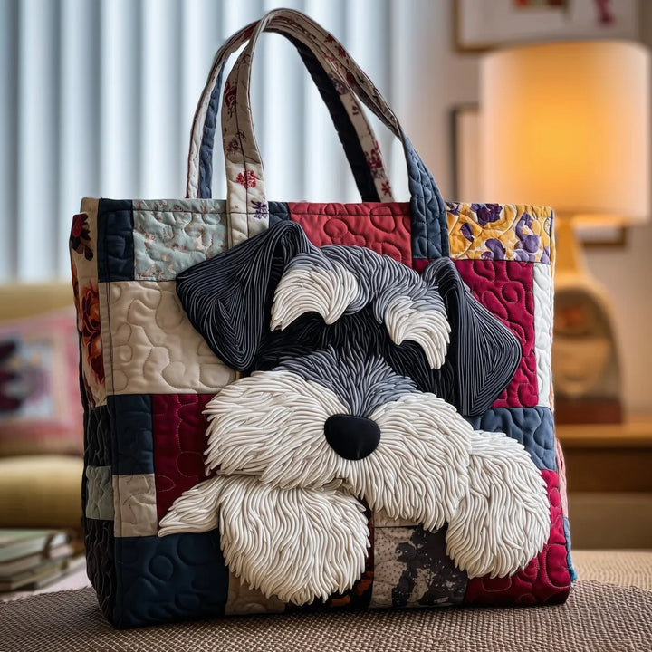 Schnauzer Quilted Tote