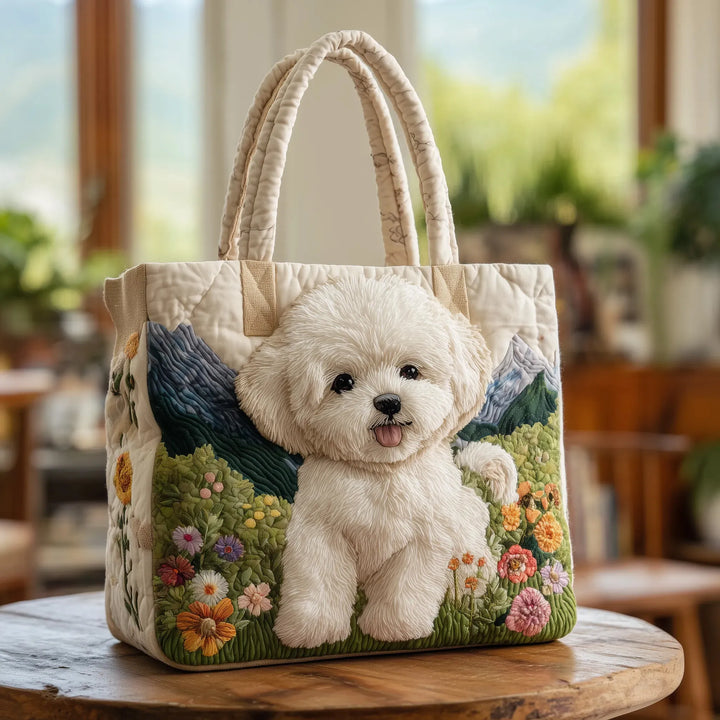 Bichon Frisé Quilted Tote