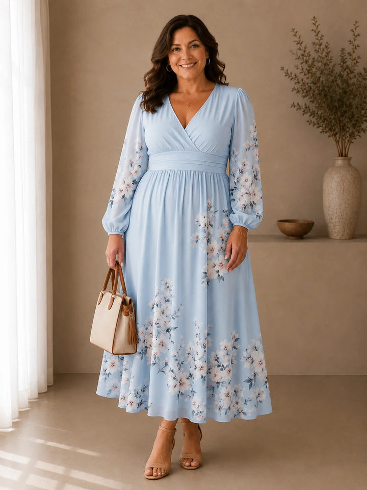 Louisa - Floral Chiffon Dress