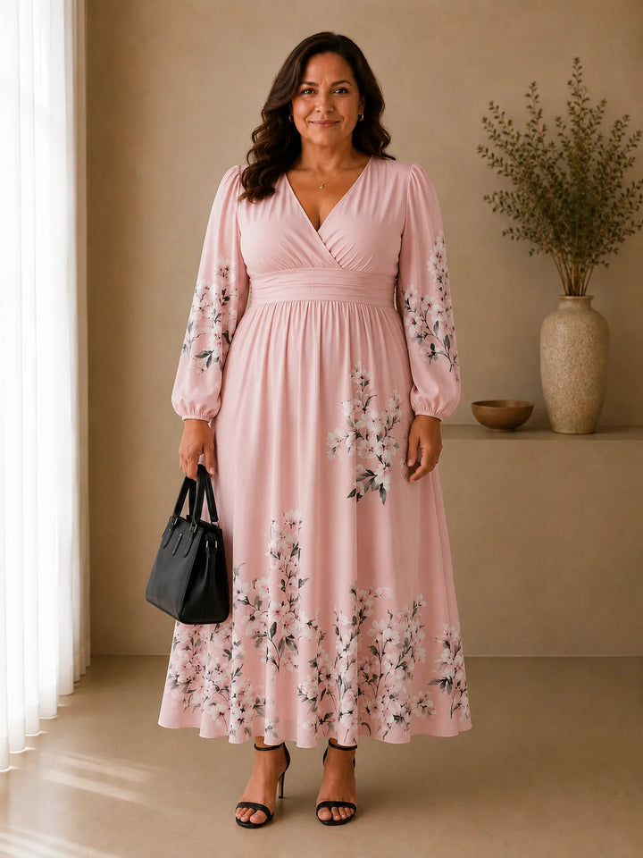 Helena - Floral Chiffon Dress