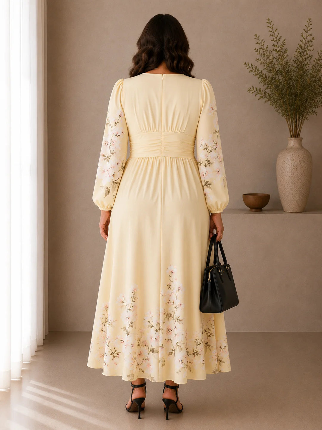 Daphne - Floral Chiffon Dress