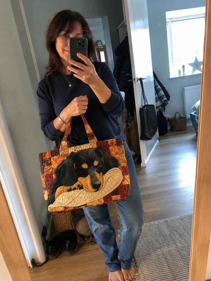 Dachshund Quilted Tote