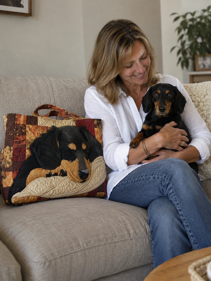 Dachshund Quilted Tote