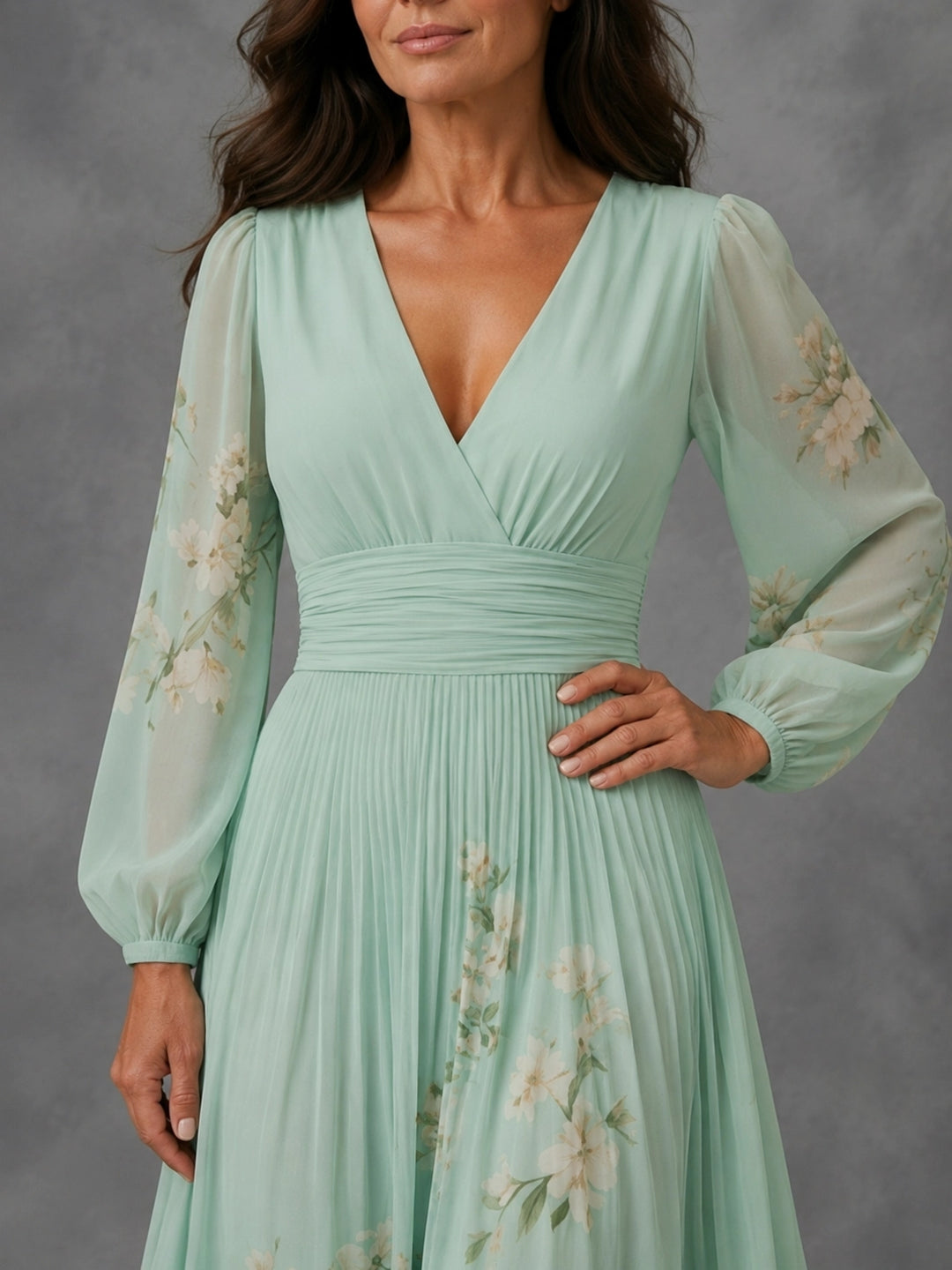 Mathilda - Floral Chiffon Dress