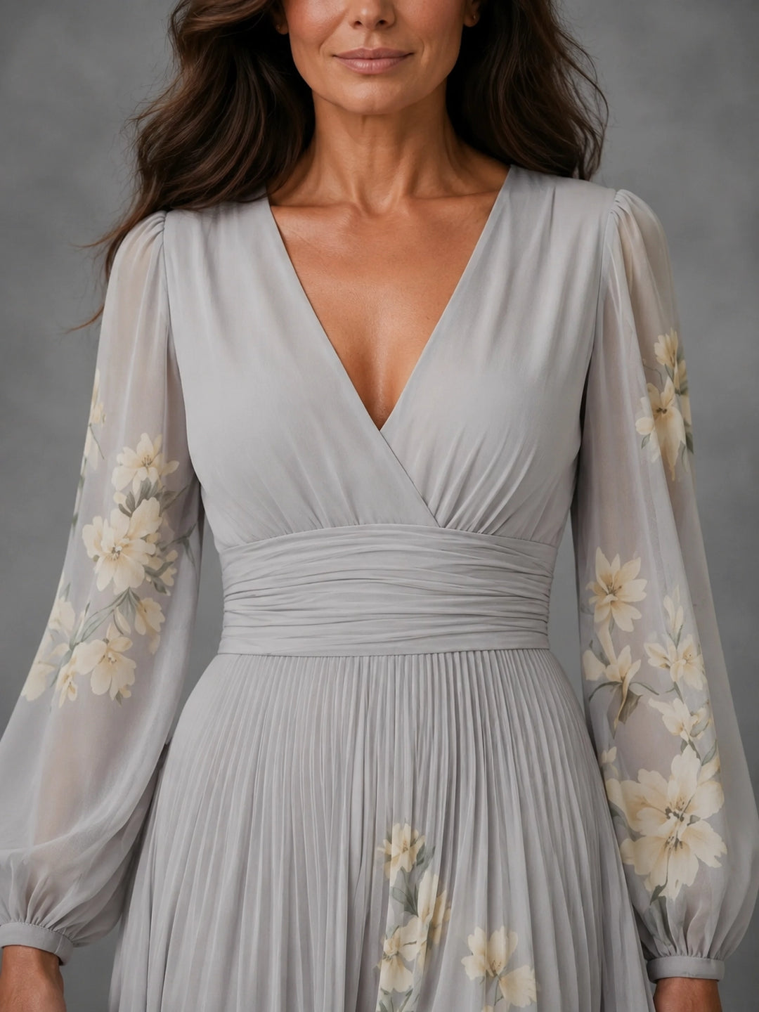 Florence - Floral Chiffon Dress
