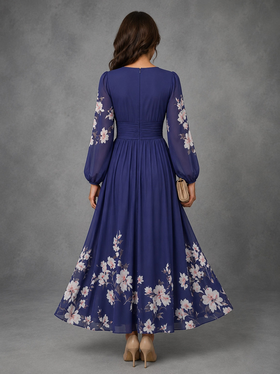 Vivienne - Floral Chiffon Dress