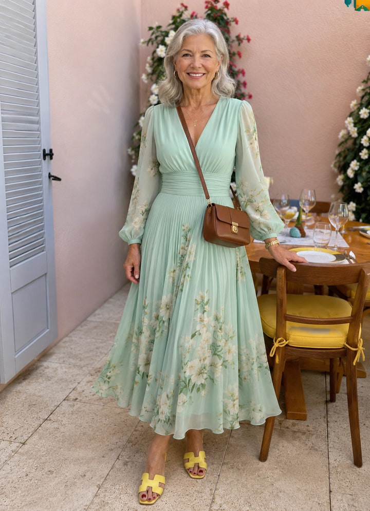 Mathilda - Floral Chiffon Dress