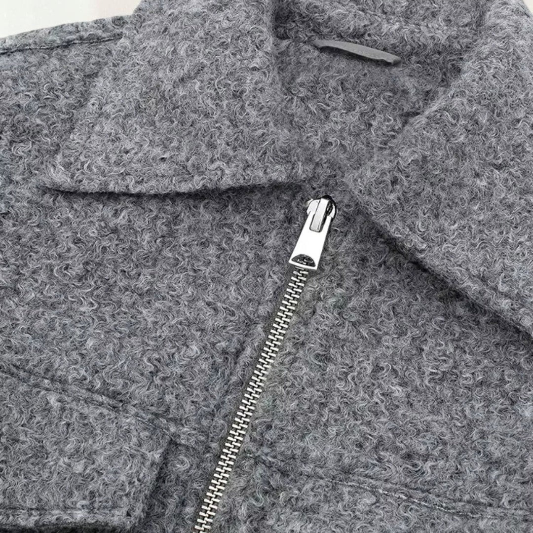 Cropped Wool-Blend Jacket – Chic Warmth for Versatile Winter Outfits