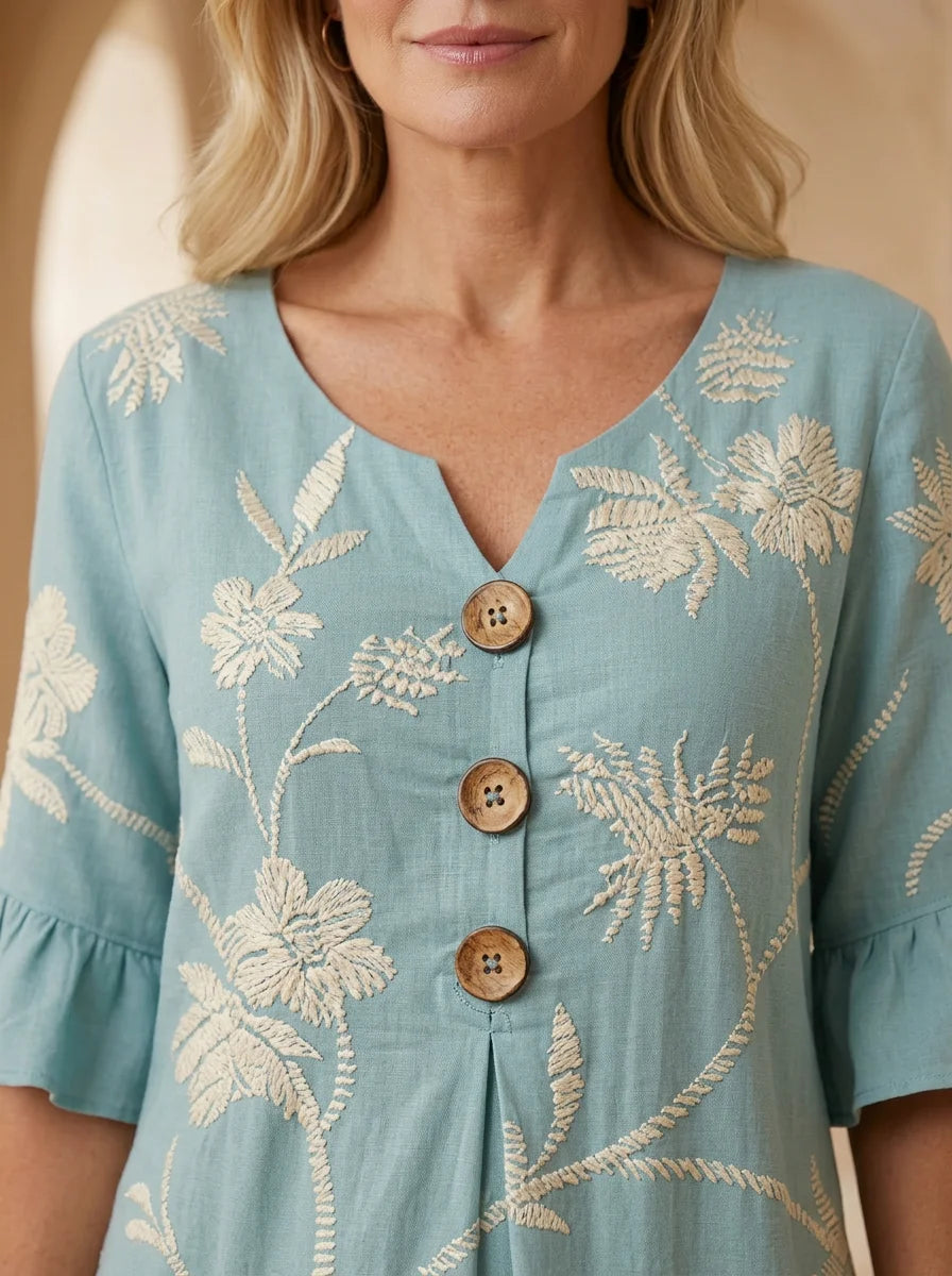 Harbour - Embroidered Midi Dress