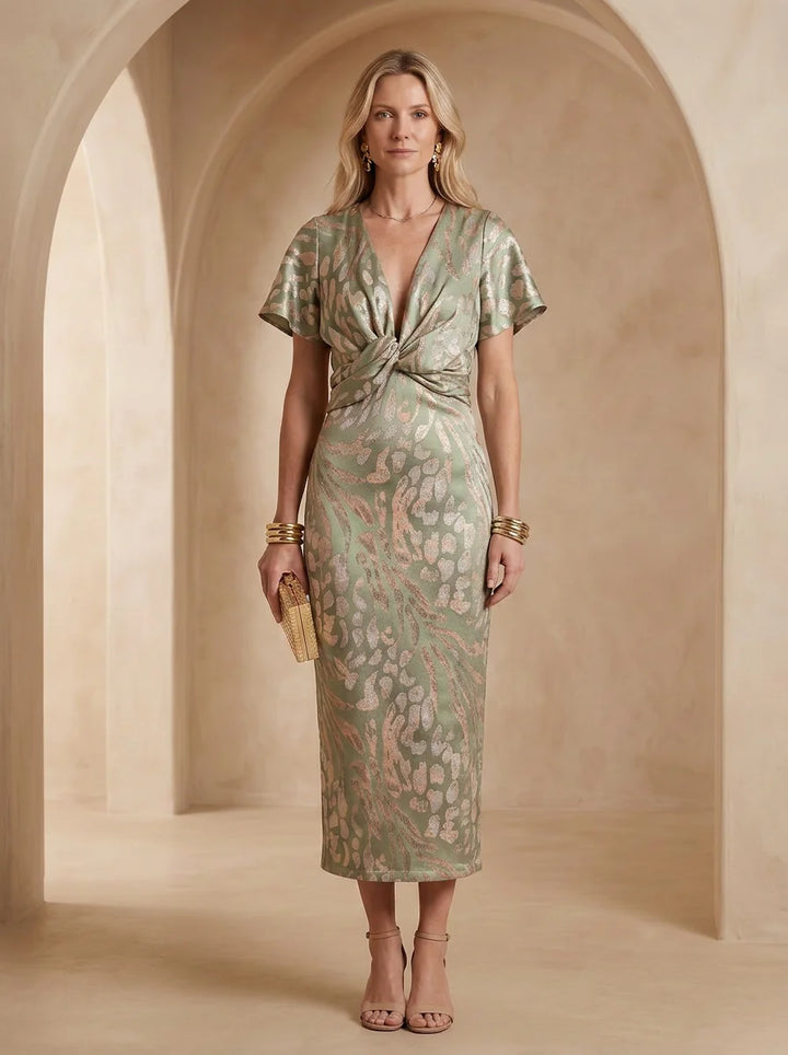 Clarandra - Copper Midi Dress