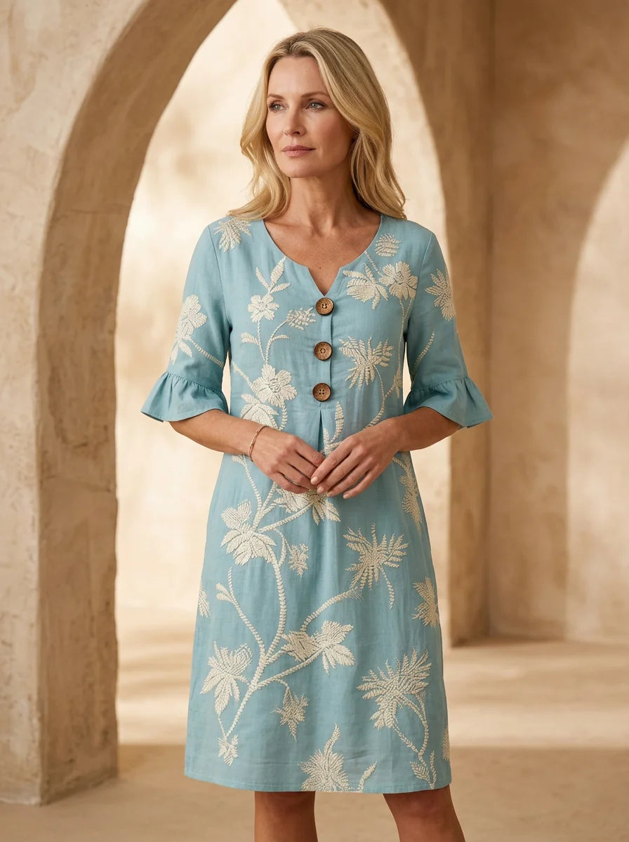 Harbour - Embroidered Midi Dress