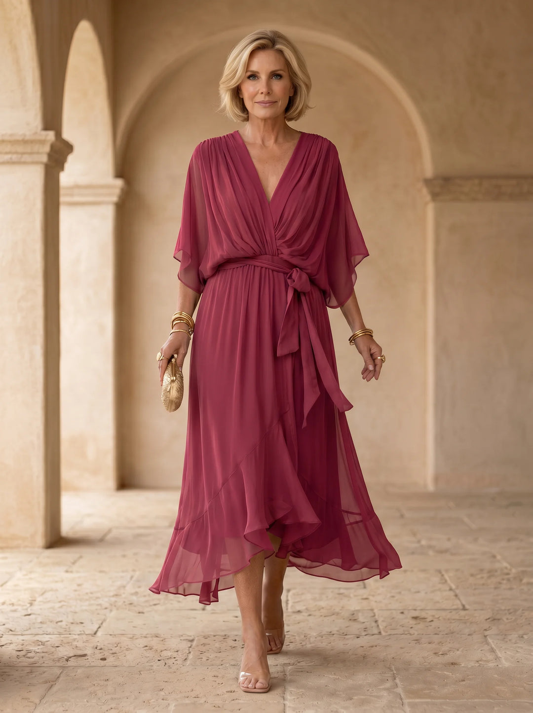 Sorena | Elegant V-Neck Maxi Dress