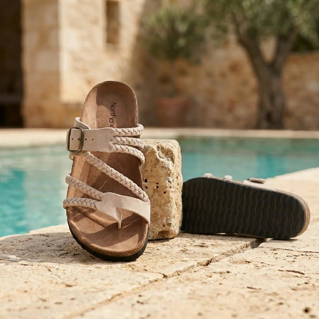 Hayleigh - Braided Cork Sandals