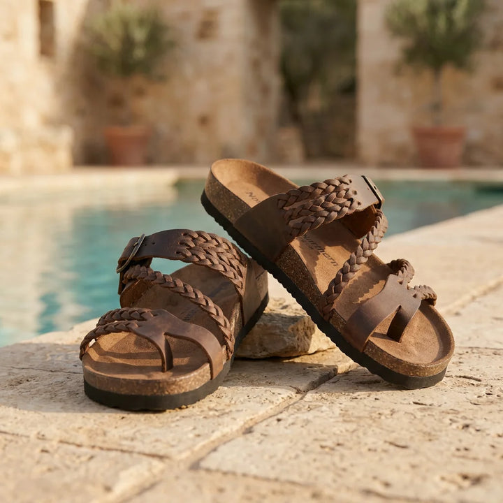 Hayleigh - Braided Cork Sandals