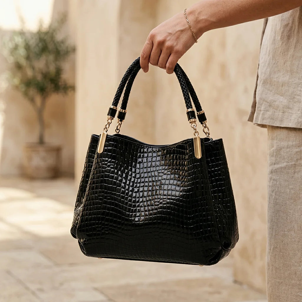 Lusso Milano - Crocodile Shoulder Bag