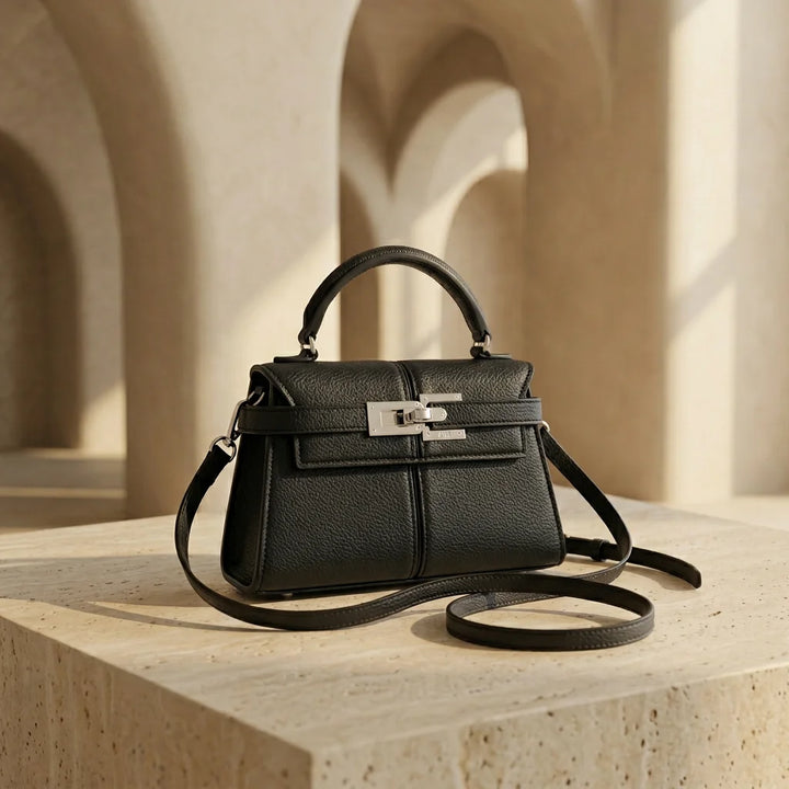 Elise Top Handle Bag - Black