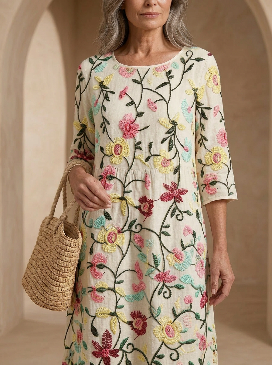 Rebecca | Elegant Floral Pattern Dress