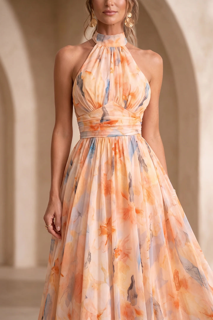 Esther – Halter Neck Maxi Dress