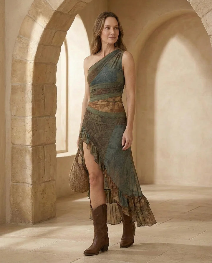 Indie - One Shoulder Maxi Dress