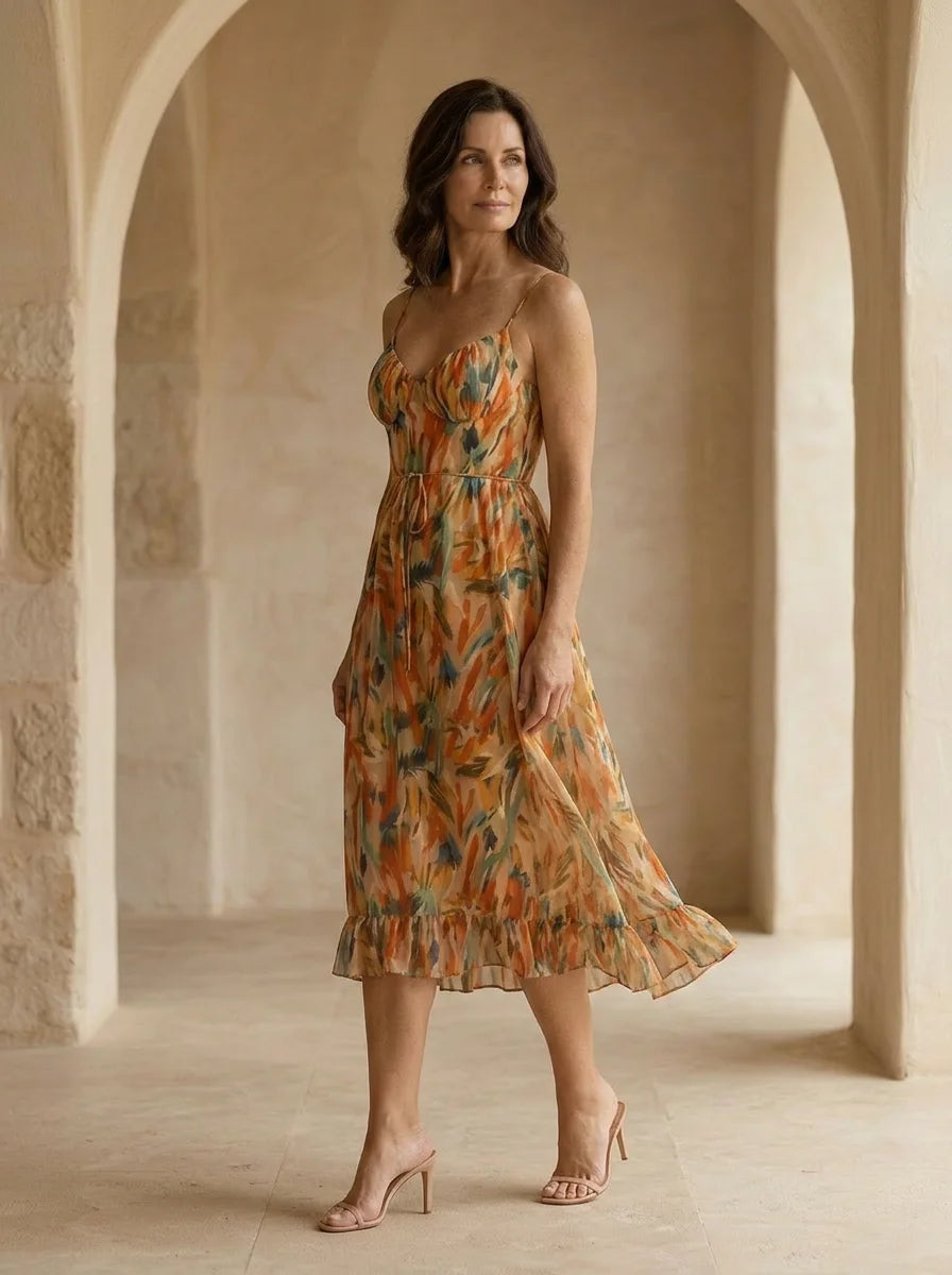 Bianca - Vibrant Midi Dress – Effortless Style for Summer Outings