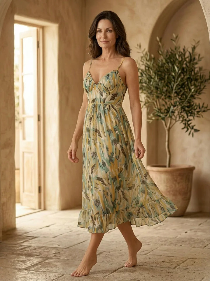 Claire - Vibrant Midi Dress – Effortless Style for Summer Outings
