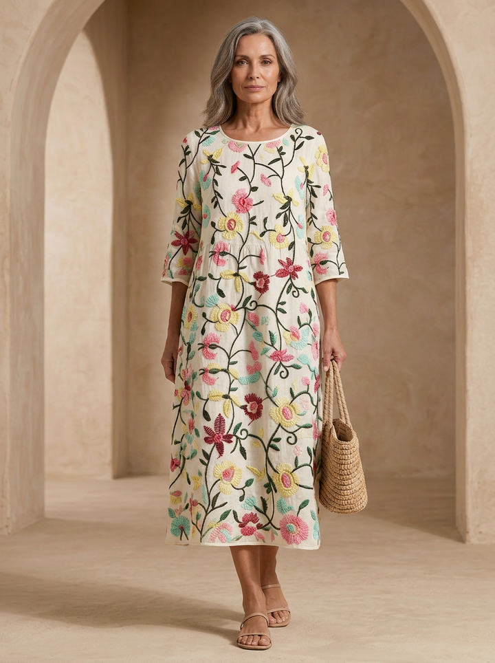 Rebecca | Elegant Floral Pattern Dress