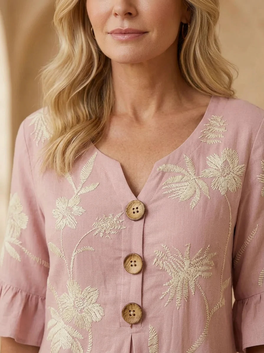 Ruby - Embroidered Midi Dress