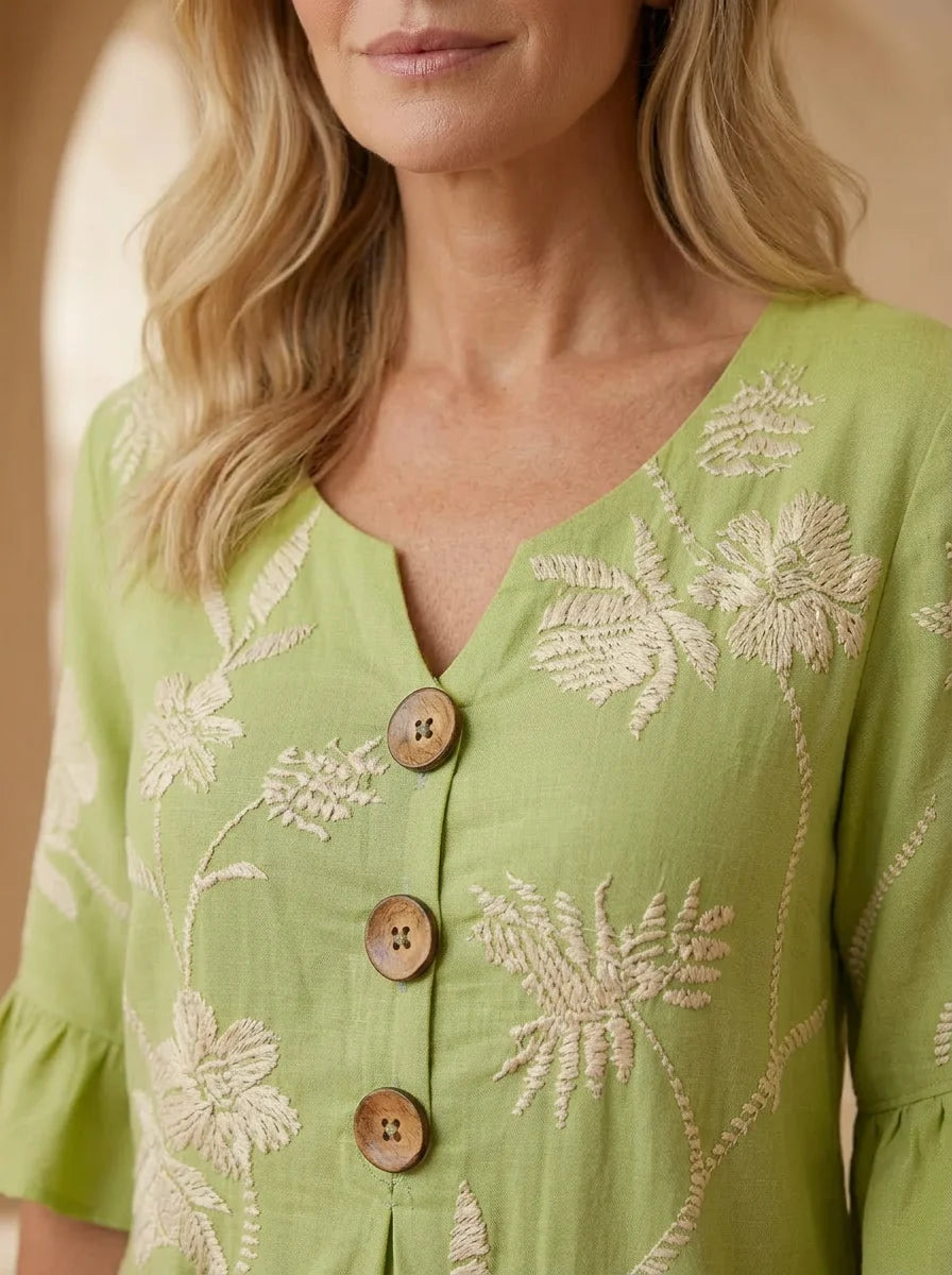 Harbour - Embroidered Midi Dress