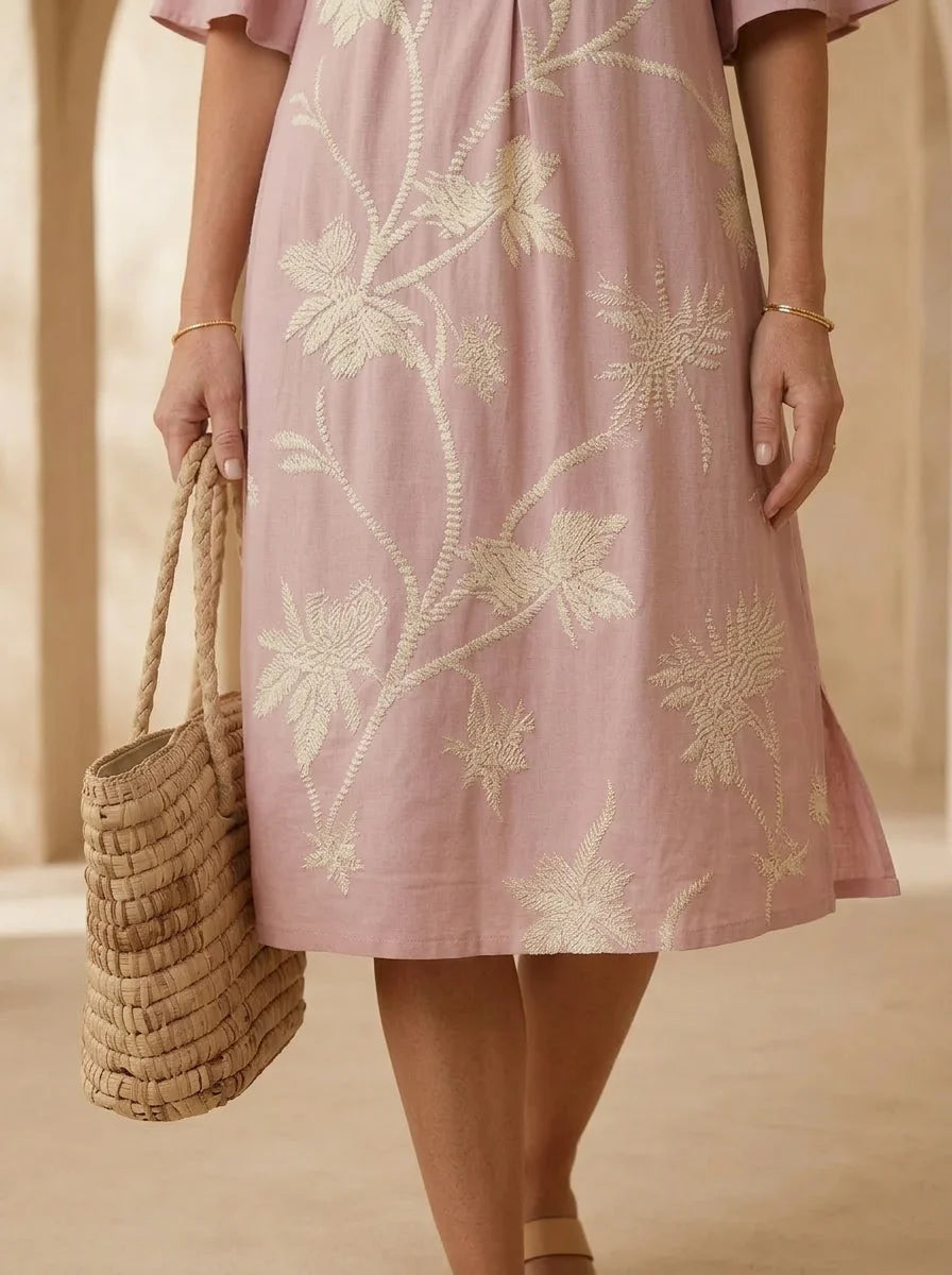 Ruby - Embroidered Midi Dress