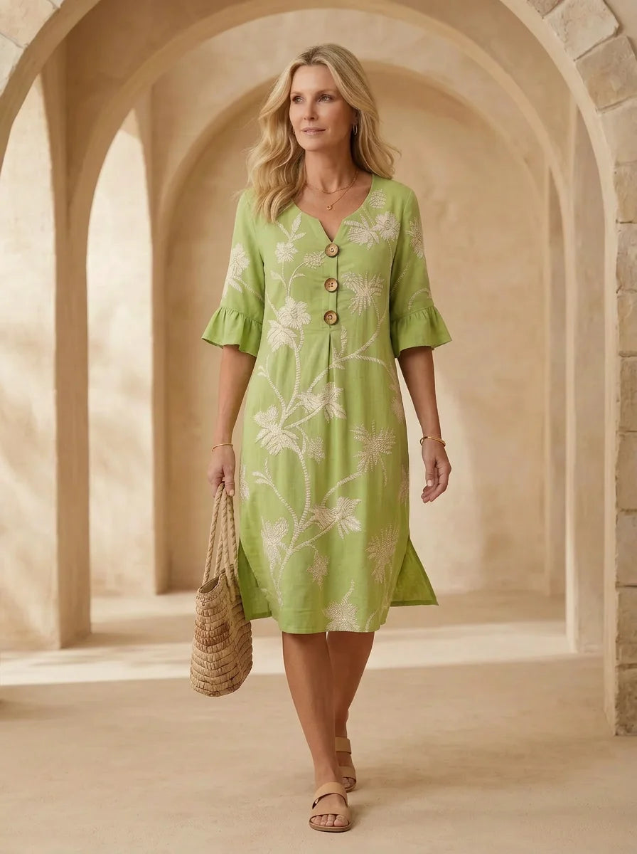 Harbour - Embroidered Midi Dress