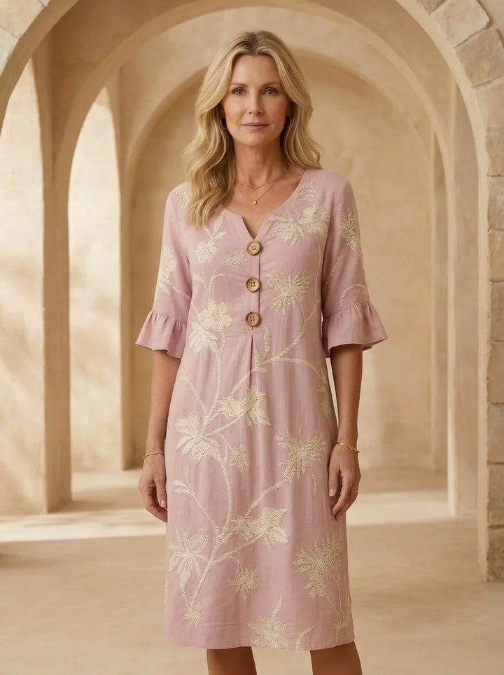 Ruby - Embroidered Midi Dress
