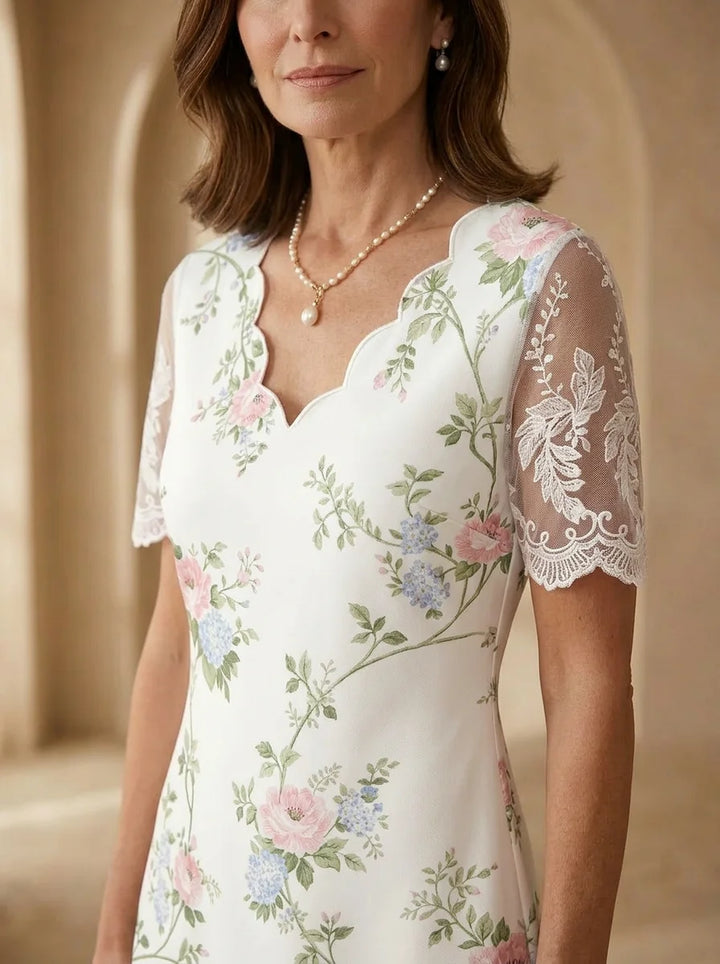 Layla - Floral Lace Midi Dress