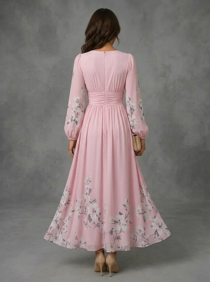 Helena - Floral Chiffon Dress