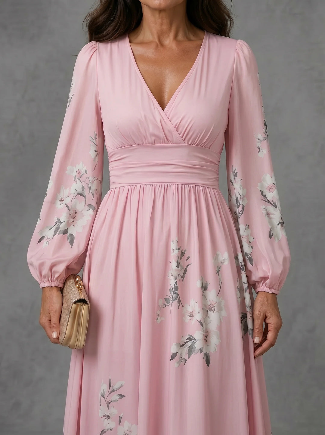 Helena - Floral Chiffon Dress