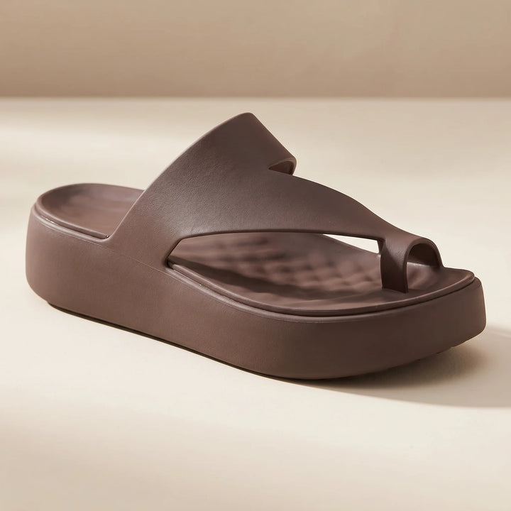 Luna Toe Loop Platform Sandals – Walk Taller, Feel Nothing