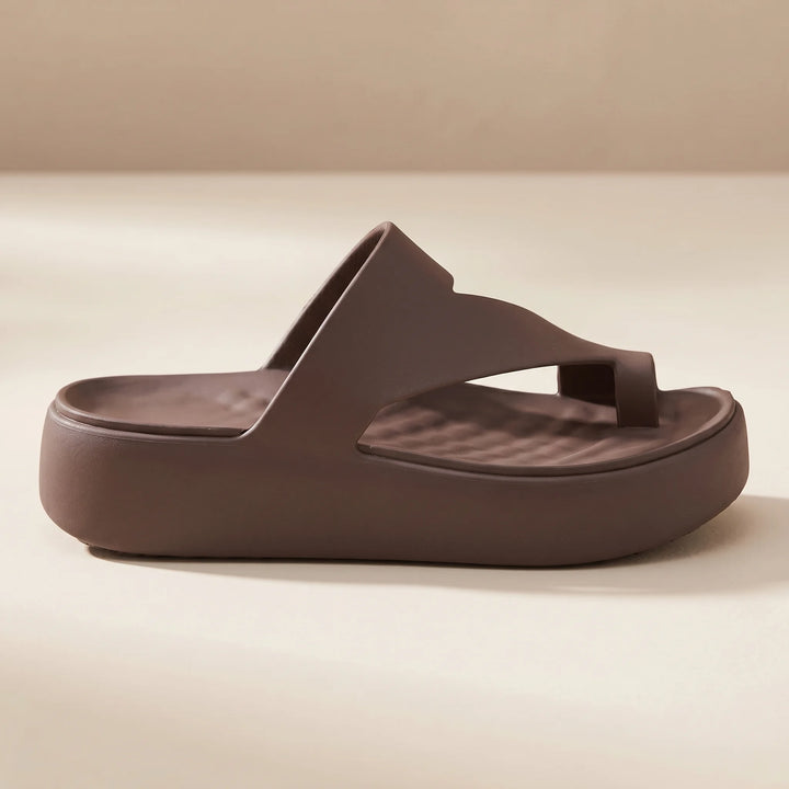 Luna Toe Loop Platform Sandals – Walk Taller, Feel Nothing
