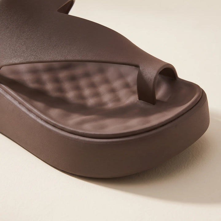 Luna Toe Loop Platform Sandals – Walk Taller, Feel Nothing