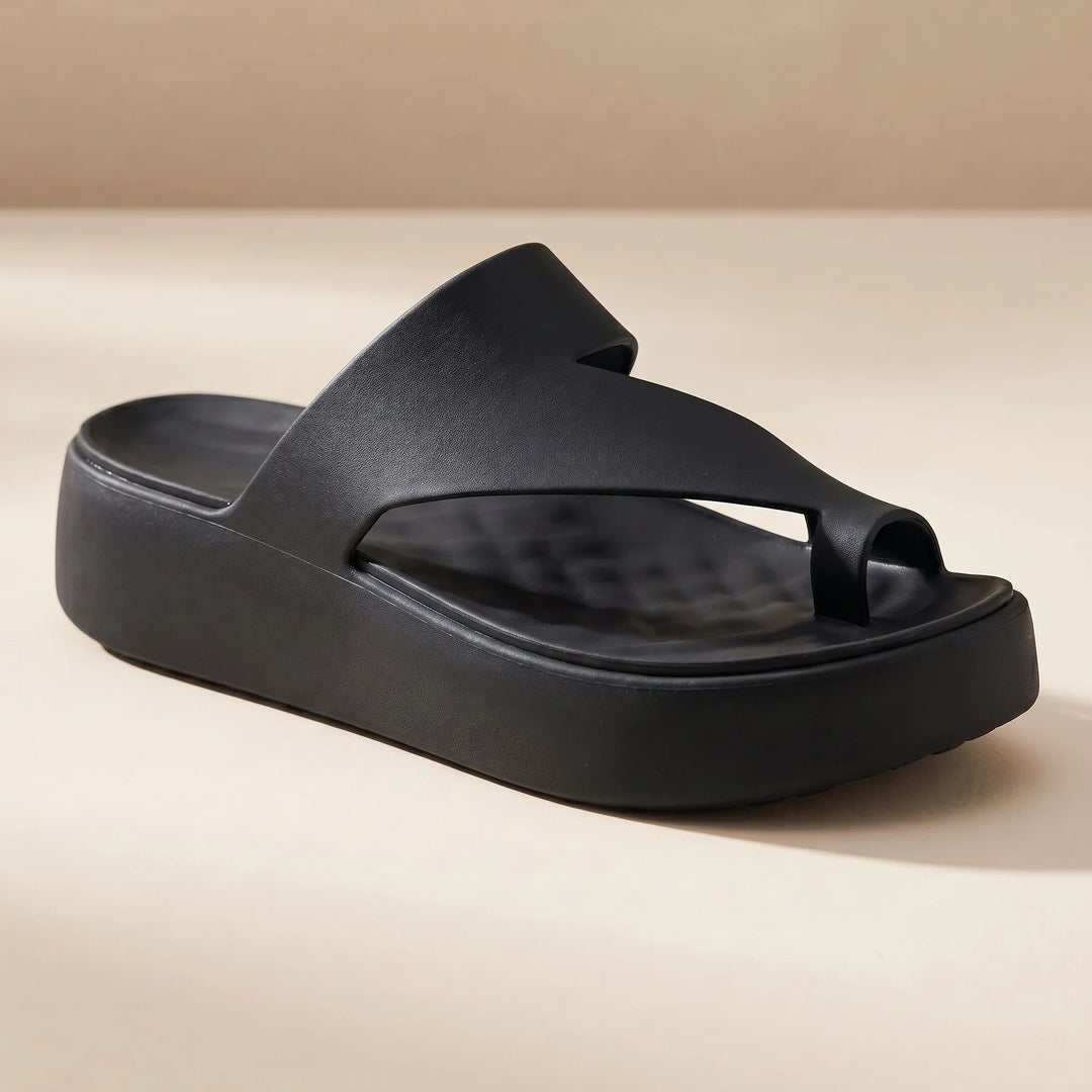 Luna Toe Loop Platform Sandals – Walk Taller, Feel Nothing