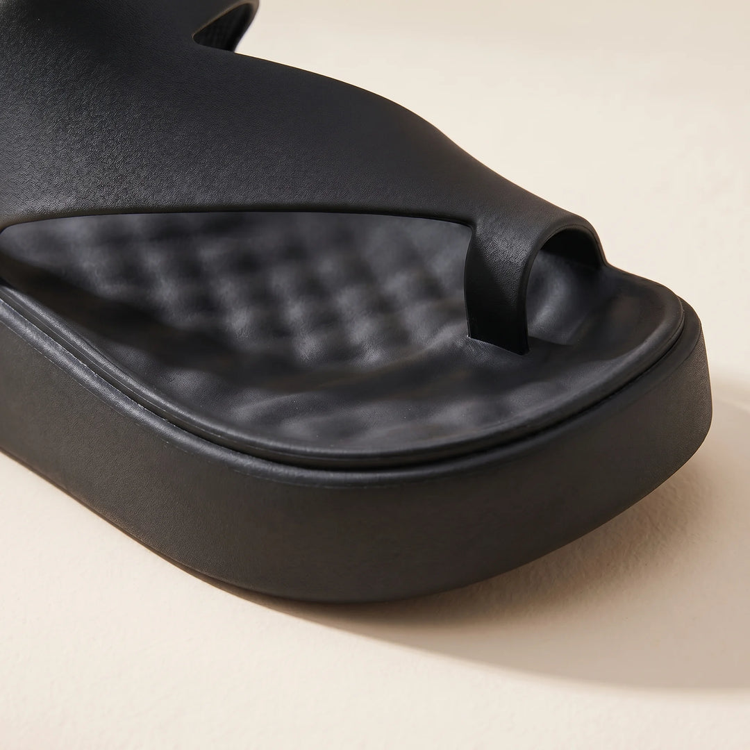 Luna Toe Loop Platform Sandals – Walk Taller, Feel Nothing
