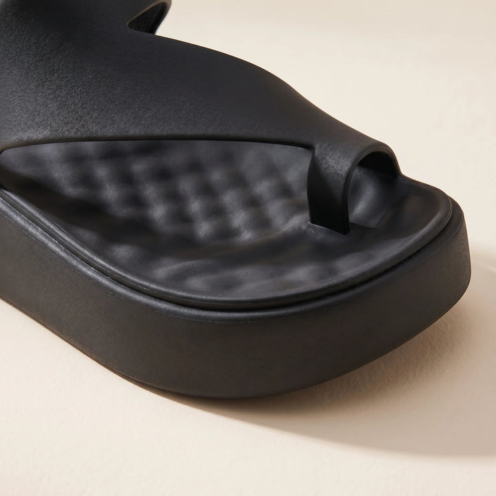 Luna Toe Loop Platform Sandals – Walk Taller, Feel Nothing