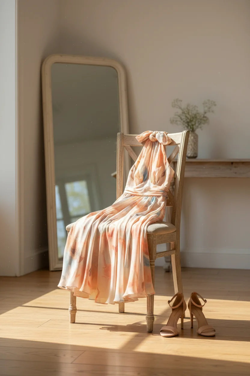 Esther – Halter Neck Maxi Dress